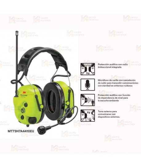 Orejeras PELTOR LiteCom Plus, 32 dB, PMR446 446 MHz, MT73H7A4410EU tipo diadema (SNR 31dB)