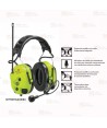 Orejeras PELTOR LiteCom Plus, 32 dB, PMR446 446 MHz, MT73H7A4410EU tipo diadema (SNR 31dB)