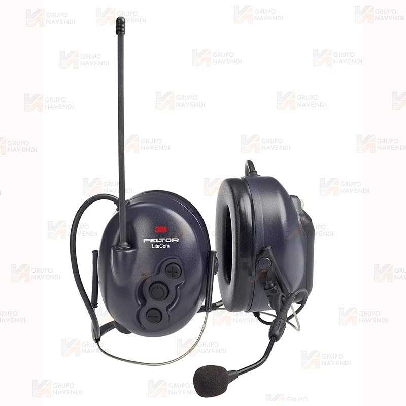 Orejeras 3M WS LiteCom PMR446 MHz, MT53H7B4400-EU, arnés nuca (SNR 33dB)