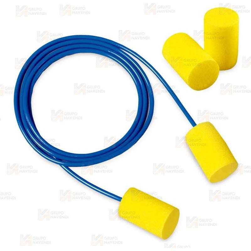 Tapones desechables 3M E-A-R Classic CC-01-001, con cordón, 250 pares (SNR 28dB)