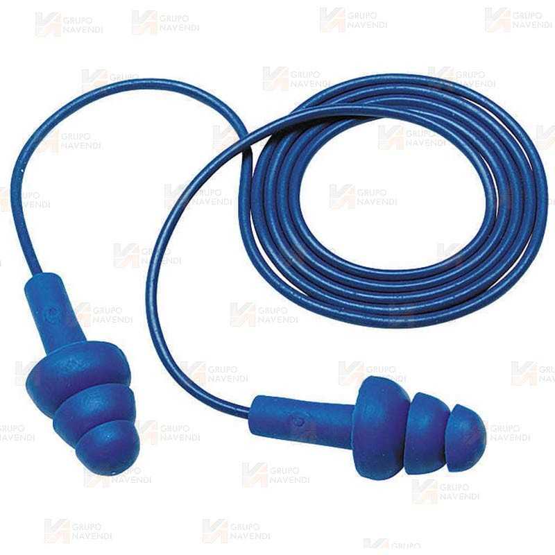 Tapones reutilizables E-A-R Tracer con cordón y detectables (SNR 29dB)