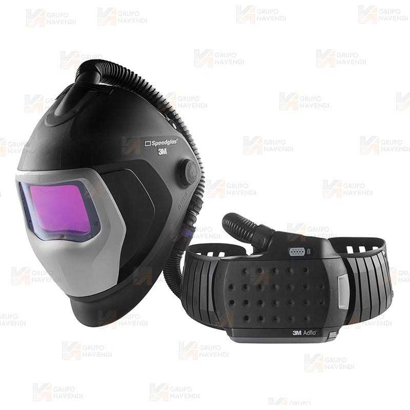 Equipo de respiración motorizado 3M Adflo 9100-Air con pantalla de soldadura, con filtro de soldadura 9100XXi, 567726