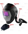Pantalla de soldadura 3M Speedglas 9100 Air, con filtro, tubo de respiración y bolsa de transporte