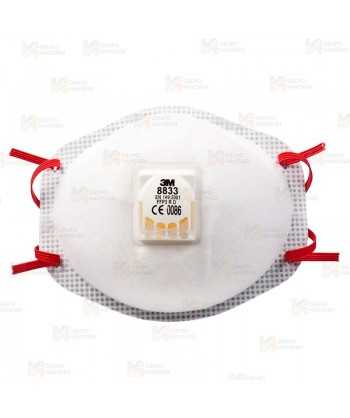 Mascarilla 3M 8833 con válvula para partículas, FFP3 (Pack 10)
