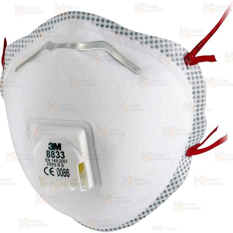 Mascarilla 3M 8833 con válvula para partículas, FFP3 (Pack 10)