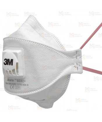 Mascarilla plegable con válvula, FFP3 3M™ Aura™ 9332+ NR D