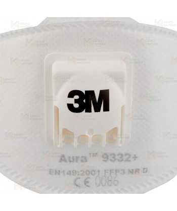 Mascarilla plegable con válvula, FFP3 3M™ Aura™ 9332+ NR D