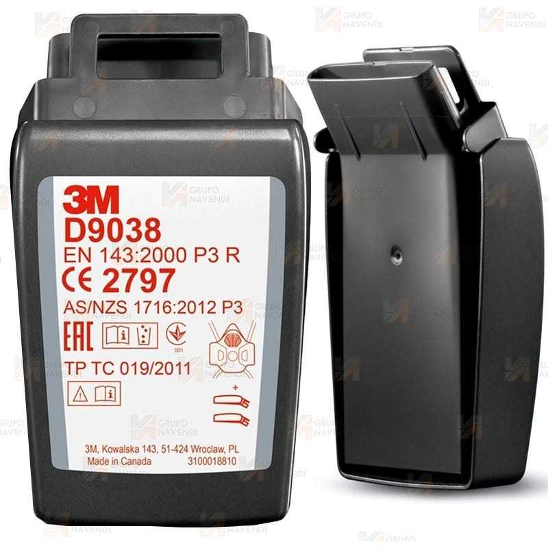 Filtro 3M™ Secure Click™ P3 R, D9038 para semimáscaras HF-800