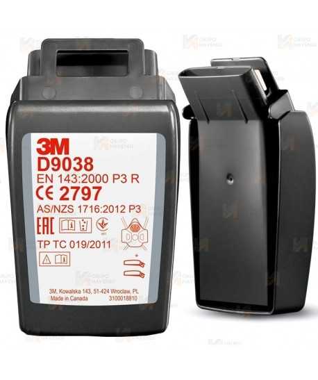 Filtro 3M™ Secure Click™ P3 R, D9038 para semimáscaras HF-800