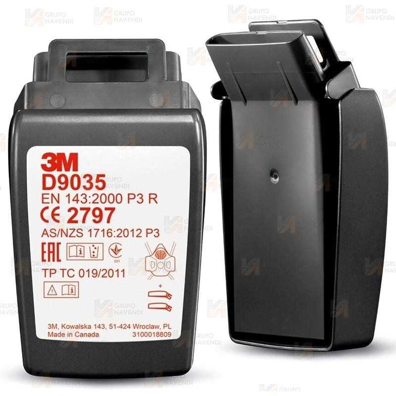 Filtro 3M™ Secure Click™ P3 R, D9035 para semimáscaras HF-800