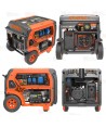 Generador eléctrico profesional a gasolina 4T (230V / 7.000W) con control remoto