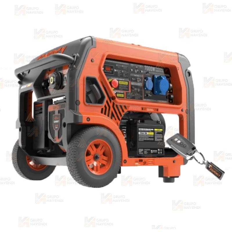 Generador eléctrico profesional a gasolina 4T (230V / 7.000W) con control remoto