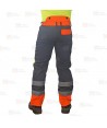 Pantalones bicolor naranja flúor/negro para motosierra (Clase 1 Tipo A)