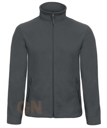 Chaqueta polar unisex, gruesa de B&C color  gris socuro