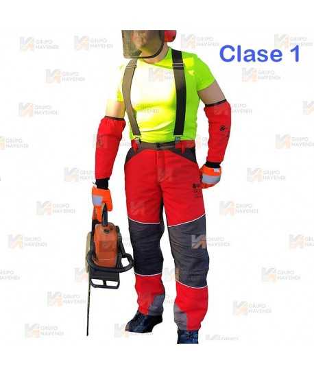 Pantalón bielástico anticorte motosierra (Clase 1)