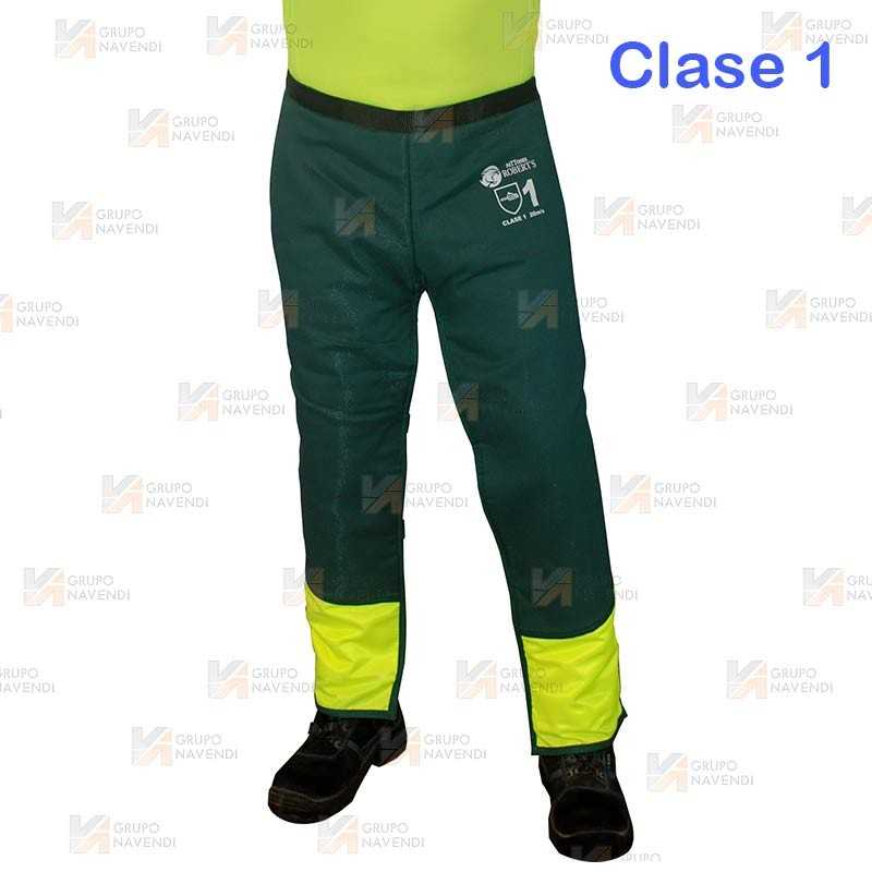 Zahón bicolor verde/amarillo flúor para motosierra (Clase 1)