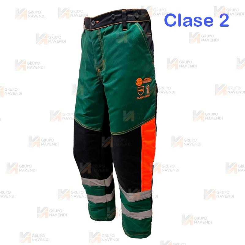 Pantalones bicolor transpirables para motosierra (Clase 2 Tipo A)