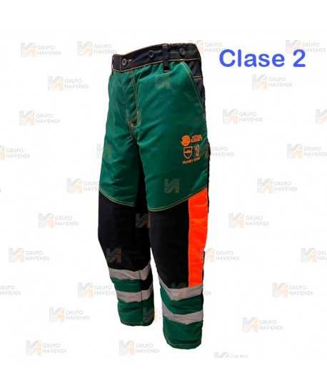 Pantalones bicolor transpirables para motosierra (Clase 2 Tipo A)