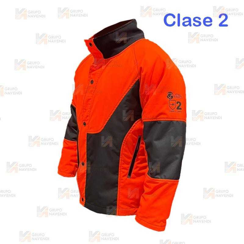 Chaqueta bielástica anticorte y transpirable para motosierra (Clase 2)