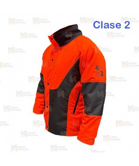 Chaqueta bielástica anticorte y transpirable para motosierra (Clase 2)