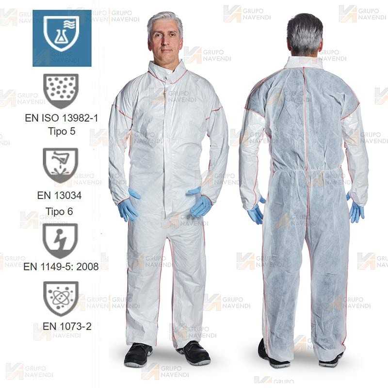 Buzo TYBEK 400 DUAL Combi transpirable Tipo 5 y 6 (100 und.)