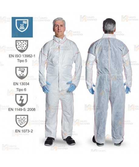 Buzo TYBEK 400 DUAL Combi transpirable Tipo 5 y 6 (100 und.)