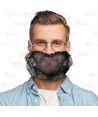Cubre barbas plegable de polipropileno transpirable color negro