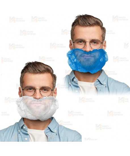 Cubre barbas detectable de PP transpirable tipo acordeón