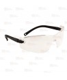 Gafas de seguridad con suaves patillas, puente nasal y cubre-sienes con ocular color incoloro