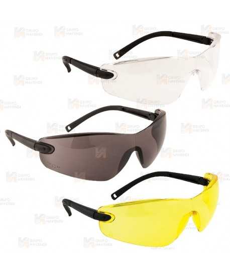 Gafas de seguridad con suaves patillas, puente nasal y cubre-sienes