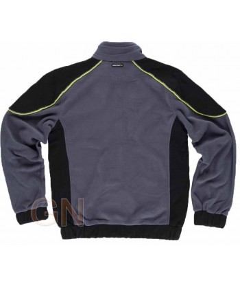 Chaqueta polar bicolor de corte moderno  color gris/negro