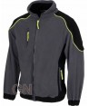 Chaqueta polar bicolor de corte moderno  color gris/negro
