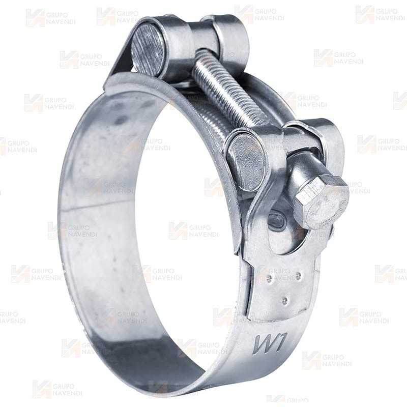 Abrazaderas W1 de acero cincado para mangueras de Ø17  a  Ø260mm