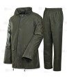 Traje de lluvia muy resistente y transpirable color verde