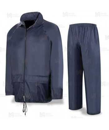 Conjunto chaqueta y pantalón tipo ingeniero especial lluvia de color azul marino