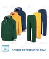 Traje laboral económico de PVC para lluvia de color azul marino