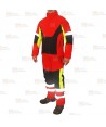 Chaqueta bicolor rojo flúor/negro para motosierra (Tipo A, Clase 2)
