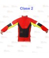 Chaqueta bicolor rojo flúor/negro para motosierra (Tipo A, Clase 2)