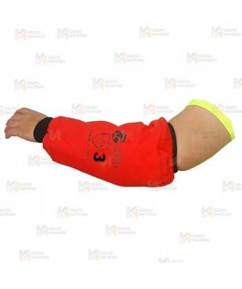 Manguito Anticorte rojo flúor/negro para motosierra (Clase 3)