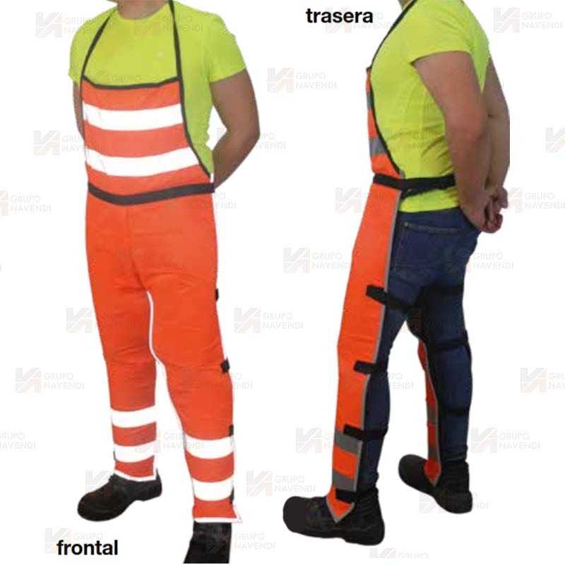 Peto/Zahón en naranja flúor para operaciones de desbroce (Tipo A)