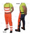 Peto/Zahón en naranja flúor para operaciones de desbroce (Tipo A)