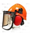 Kit forestal de pantalla facial + soporte + casco + orejeras