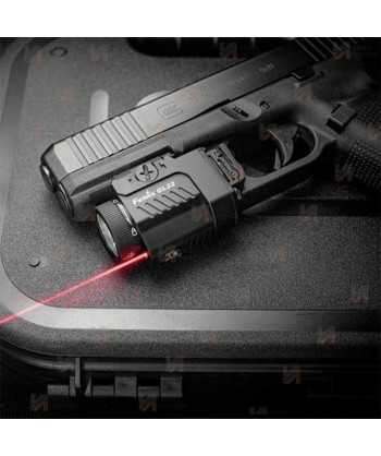 Linterna táctica de 750 lúmenes y con láser rojo para policía