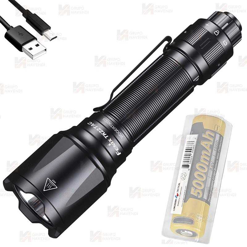 Linterna táctica de Fénix TK22-TAC recargable con USB (2800 lúmenes)