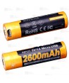 Batería 18650 Li-Ion Fénix 3.7V 2600 mAh para linternas Fenix