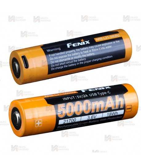 Batería 21700 de 5000 mAh carga micro USB