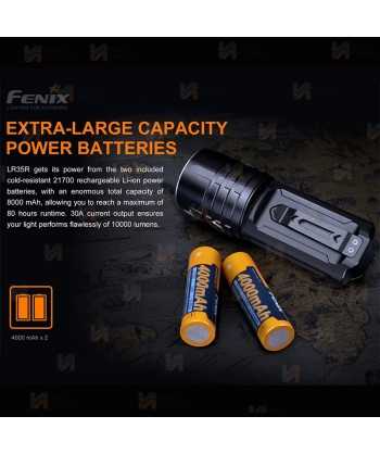 Linterna táctica LR35R recargable de alto rendimiento (11.000 lúmenes)