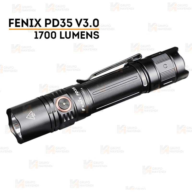 Linterna táctica PD35-V3.0 con cinco modos y 1700 lúmenes