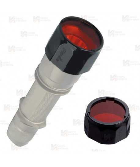 Filtro rojo para linternas Ø 34 de FENIX TK16, TK10, TK11, TK12, TK15, RC10 y HP11.