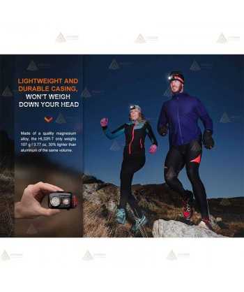 Frontal HL32R-T ligero de alto rendimiento para trail running de Fénix (800 lúmenes)